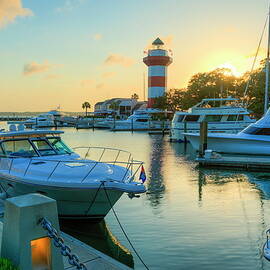 Harbor With Lighthouse by Werner Bertsch