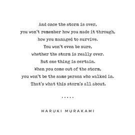 Haruki Murakami Quote 01 - Typewriter Quote - Minimal, Modern, Classy, Sophisticated Art Prints by Studio Grafiikka