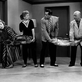 Hauling Fish On I Love Lucy by Cbs Photo Archive