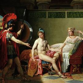 Hector Censuring Helen And Paris by Felix Jan Ferdinand Heyndrickx