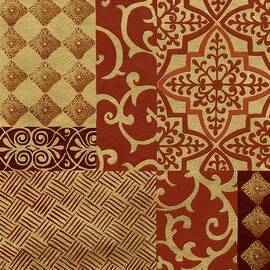 Henna Patterns On Gold I by Nancy Slocum