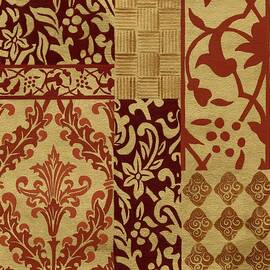 Henna Patterns On Gold Ii by Nancy Slocum