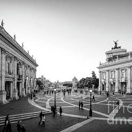 High angle view of  Piazza del Campidoglio in Rome by Stefano Senise