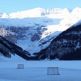 Hockey Net On Frozen Lake by Ascent pks Media Inc.