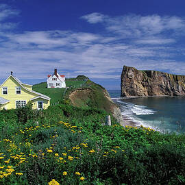 Houses On The Coast Of Perce, Quebec by Laughingmango