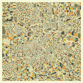 HOUSTON MAP 1 by Jazzberry Blue