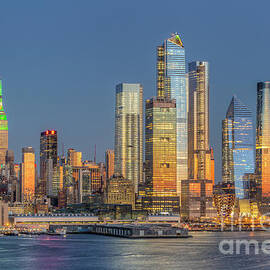 NYC Hudson Yards Development at Twilight I by Clarence Holmes