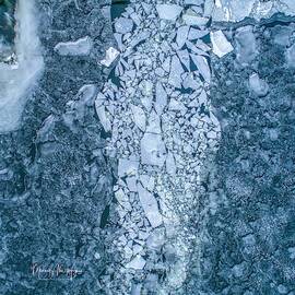 Ice Puzzle at Haddam Swing Bridge  by Veterans Aerial Media LLC