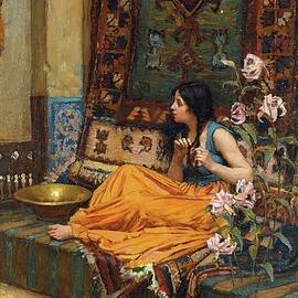 In The Harem, An Odalisque by John William Waterhouse