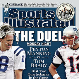 Indianapolis Colts Qb Peyton Manning And New England Sports Illustrated Cover by Sports Illustrated