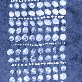 Indigo Primitive Patterns Viii by Ren�e W. Stramel