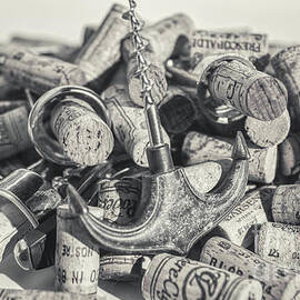 Italian Wine Corks and Vintage Corckscrew  by Stefano Senise