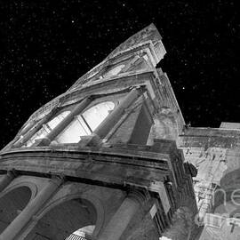 Italy - Angled Colosseum Black and White by Stefano Senise