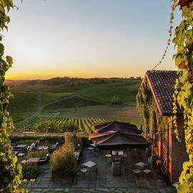 Italy, Piedmont, Alessandria District, Gavi, Monterotondo Locality, Vineyards View Through A Window by Massimo Ripani