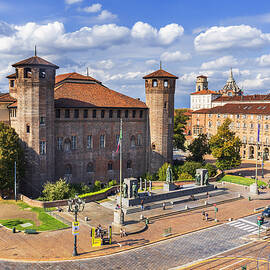 Italy, Piedmont, Torino District, Residences Of The Royal House Of Savoy, Turin, Piazza Castello, Palazzo Madama And Royal Palace by Luigi Vaccarella