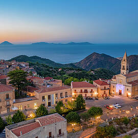 Italy, Sicily, Messina District, Mediterranean Sea, Naso, The Village Of Naso Seen From Above by Antonino Bartuccio