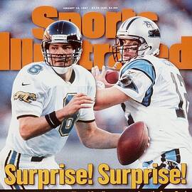 Jacksonville Jaguars Qb Mark Brunell And Carolina Panthers Sports Illustrated Cover by Sports Illustrated
