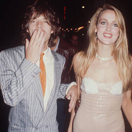 Jerry Hall And Mick Jagger by Art Zelin