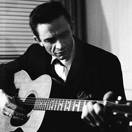 Johnny Cash At The New York Folk by Michael Ochs Archives