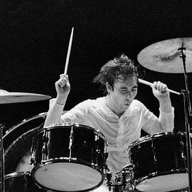 Keith Moon Playing The Drums by Bettmann