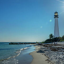 Key Biscayne Lighthouse In Florida by Laura Zeid