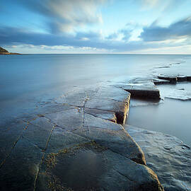Kimmeridge Bay At Sunset, Dorset by Travelpix Ltd