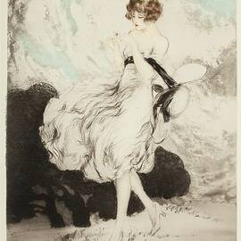 Lady With A Daisy by Louis Icart