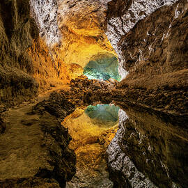Lake Inside Cave by Arcangelo Piai