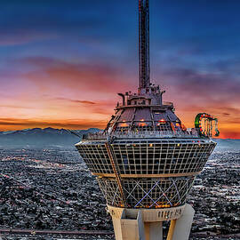 Las Vegas Stratosphere Aerial  by Susan Candelario