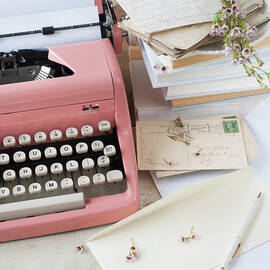 Letters By Antique Typewriter by Tetra Images