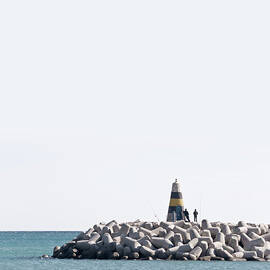 Lighthouse And Fishermen by Fotografias De Rodolfo Velasco