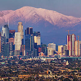 Los Angeles Skyline Panoramic by Kelley King