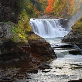 Lower Falls Of The Genesse River by Image Courtesy Of Jeffrey D. Walters