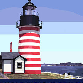 Maine State Park Travel Poster by N/a