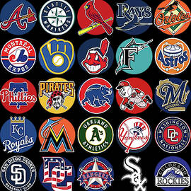 Major League Baseball Spotlight Logo Teams Jigsaw Puzzle by Dave