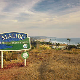 Malibu road sign near Los Angeles, California by Miroslav Liska