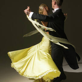 Man And Woman Ballroom Dancing by Pm Images
