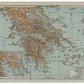 Map Of Ancient Greece by Print Collector