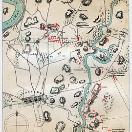 Map Of Antietam, Sharpsburg by Print Collector