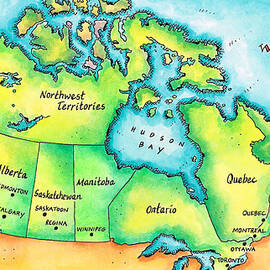 Map Of Canada by Jennifer Thermes