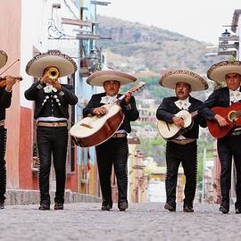 Mariachi Band Walking In Street by Pixelchrome Inc