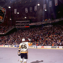 Mario Lemieux Waves To The Crowd by B Bennett