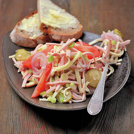 Meat Salad With Alpine Cheese And Gherkins by Torri Tre