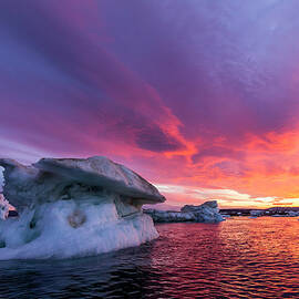 Melting Sea Ice At Sunset, Hudson Bay by Paul Souders