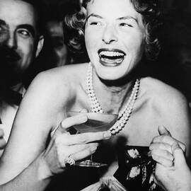 Ingrid Bergman Smoking Cigarette by Bettmann