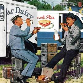 Milkman Meets Pieman by Stevan Dohanos