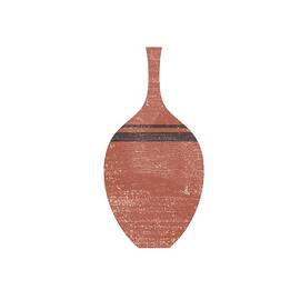Minimal Abstract Greek Vase 6 - Alabastron - Terracotta Series - Modern, Contemporary Print - Brown by Studio Grafiikka
