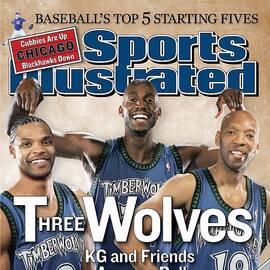 Minnesota Timberwolves Latrell Sprewell, Kevin Garnett, And Sports Illustrated Cover by Sports Illustrated