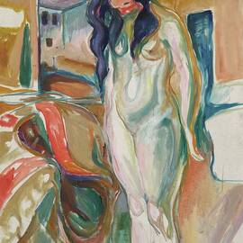 Model By The Wicker Chair by Edvard Munch