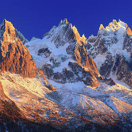 Mont Blanc Mountain Range In France by Davide Carlo Cenadelli